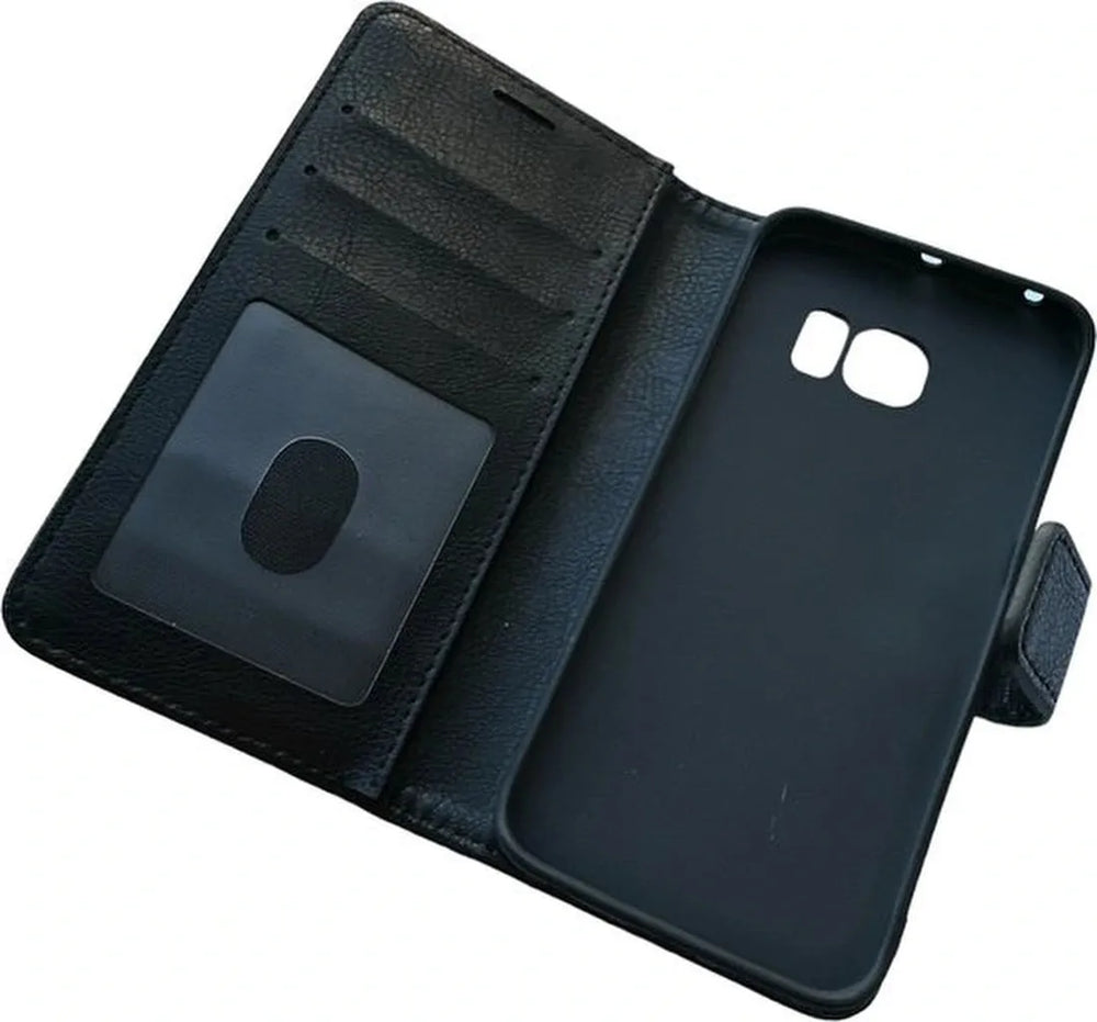 Samsung Galaxy S6 Edge Hoesjes – Portemonnee Book Case – Pasjeshouder – Magneetsluiting – Zwart-Ilumina Benelux