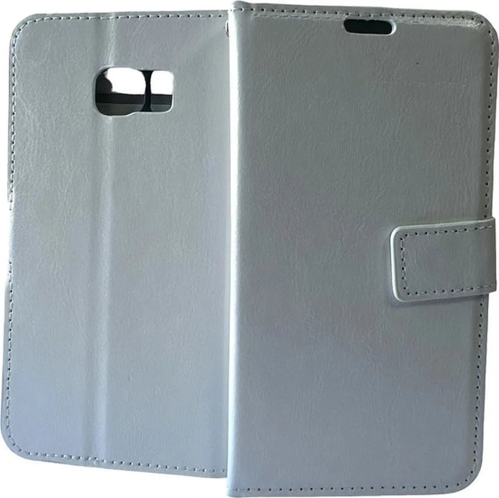Samsung Galaxy S6 Edge Hoesjes – Portemonnee Book Case – Pasjeshouder – Magneetsluiting – Wit-Ilumina Benelux
