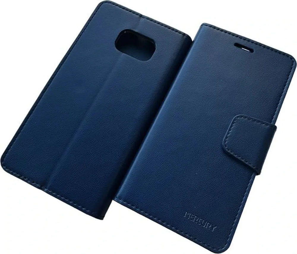Samsung Galaxy S6 Hoesjes – Portemonnee Book Case – Pasjeshouder – Magneetsluiting – Blauw-Ilumina Benelux