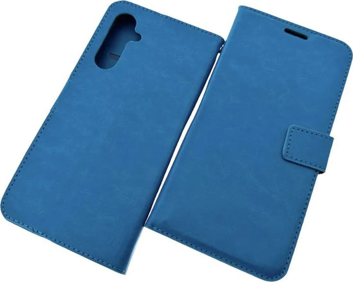 Samsung Galaxy A25 Hoesjes – Portemonnee Hoes – 2 Pack Screenprotector – Magneetsluiting – Turquoise-Ilumina Benelux