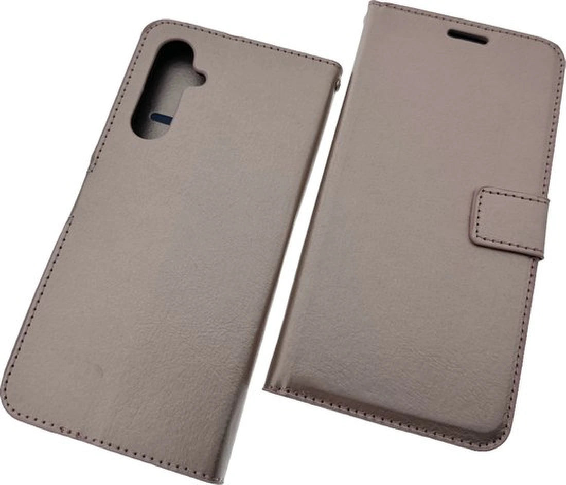 Samsung Galaxy A25 Hoesjes – Portemonnee Hoes – 2 Pack Screenprotector – Magneetsluiting – Roségoud