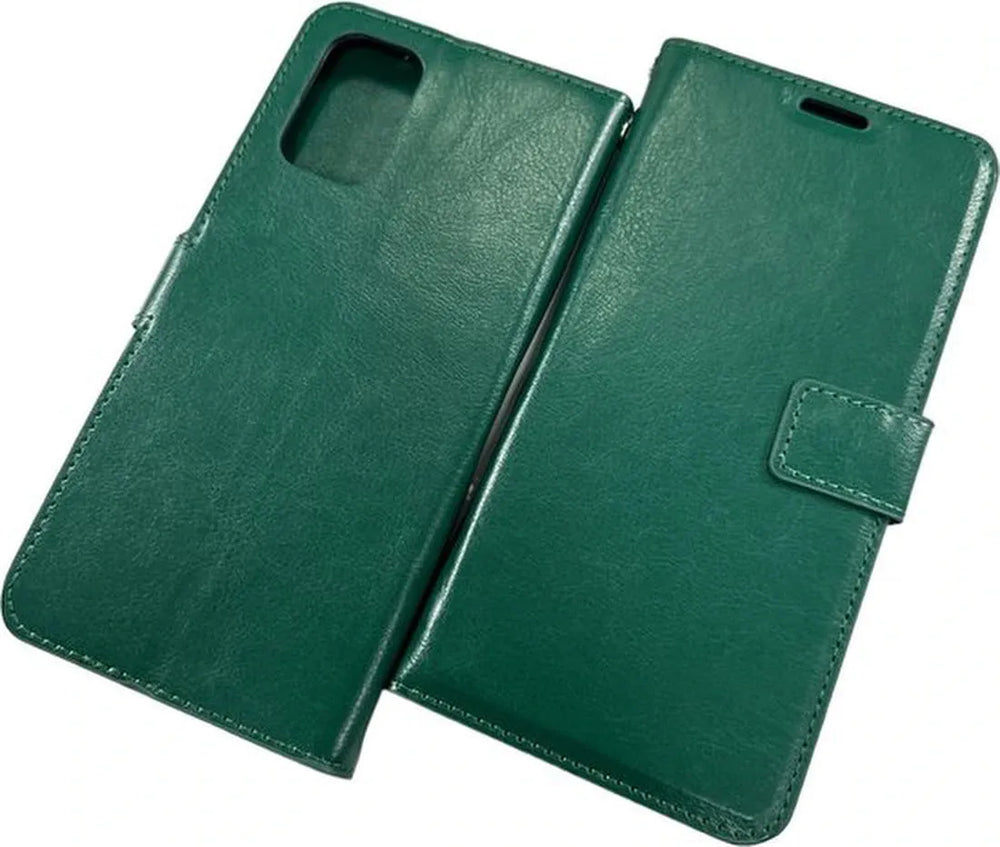 Samsung Galaxy A23 Hoesjes – Portemonnee Hoes – 2 Pack Screenprotector – Magneetsluiting – Groen-Ilumina Benelux