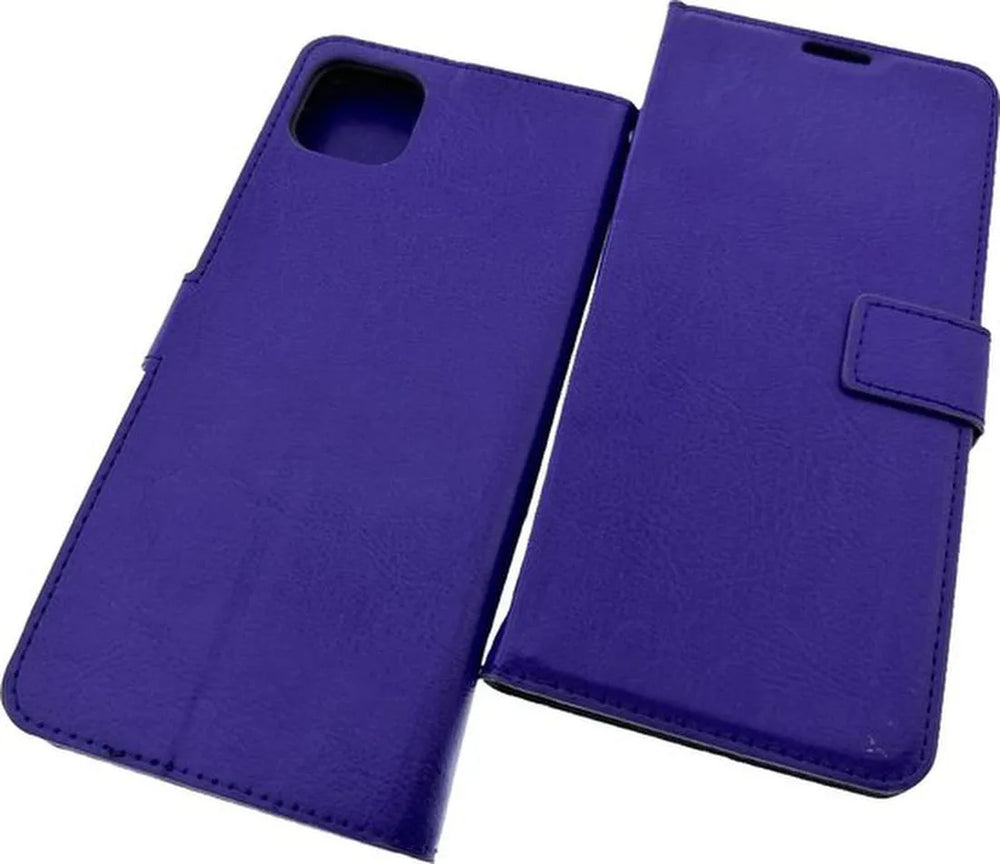 Samsung Galaxy A04 Hoesjes – Portemonnee Hoes – 2 Pack Screenprotector – Pasjeshouder – Paars-Ilumina Benelux