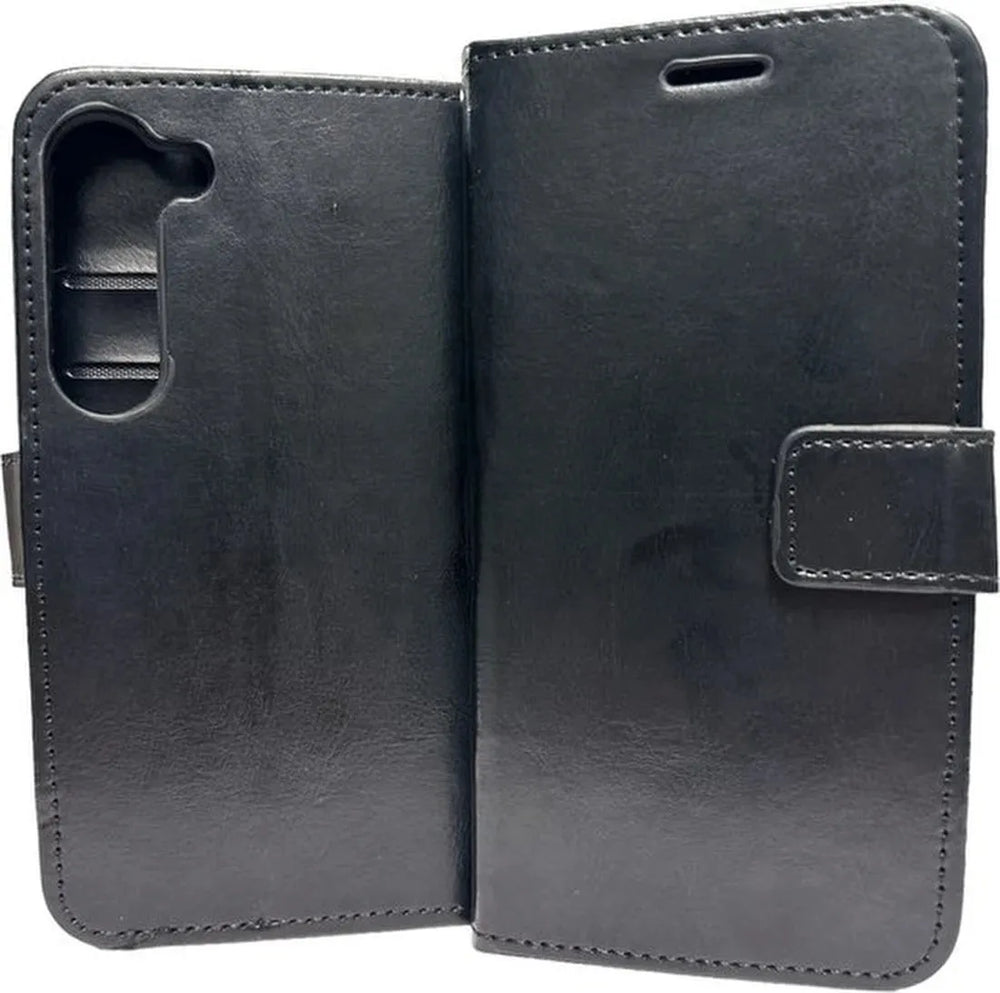 Samsung Galaxy S23 Plus Hoesjes – Portemonnee Hoes – Pasjeshouder – 2 Pack Screenprotector – Zwart-Ilumina Benelux