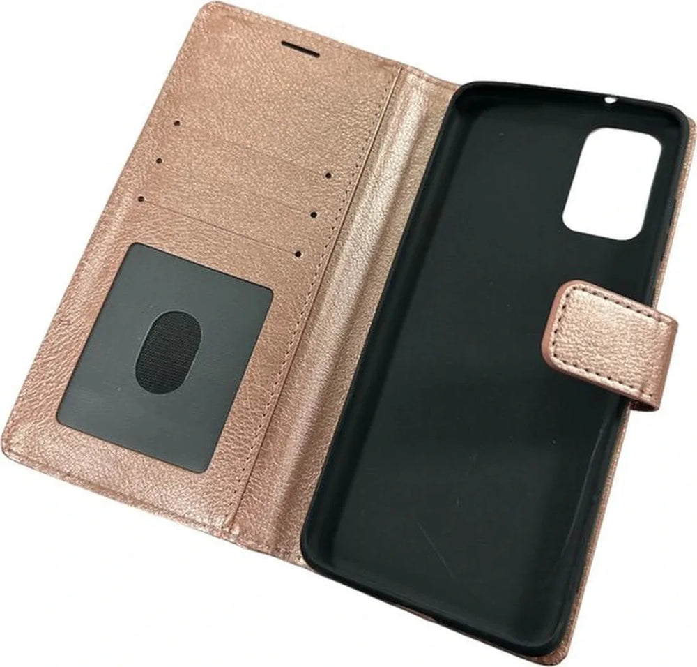 Samsung Galaxy S20 Plus Hoesjes – Portemonnee Hoes – 2 Pack Screenprotector – Pasjeshouder – Roségoud-Ilumina Benelux