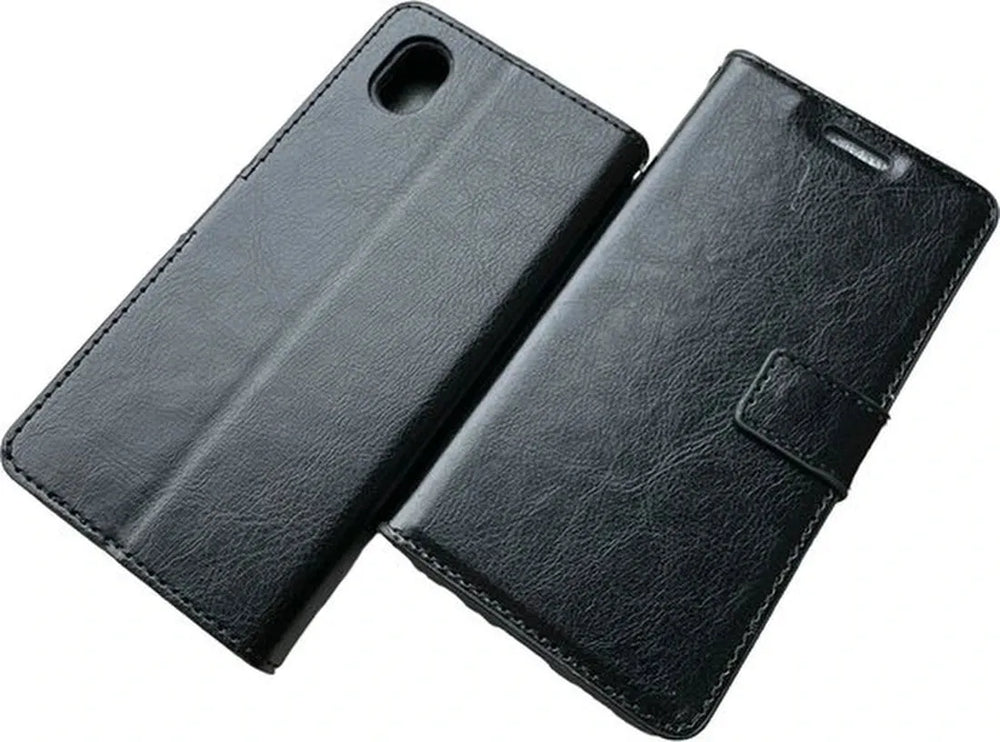 Samsung Galaxy A01 Core Hoesjes – Portemonnee Book Case – Pasjeshouder – Magneetsluiting – Zwart-Ilumina Benelux