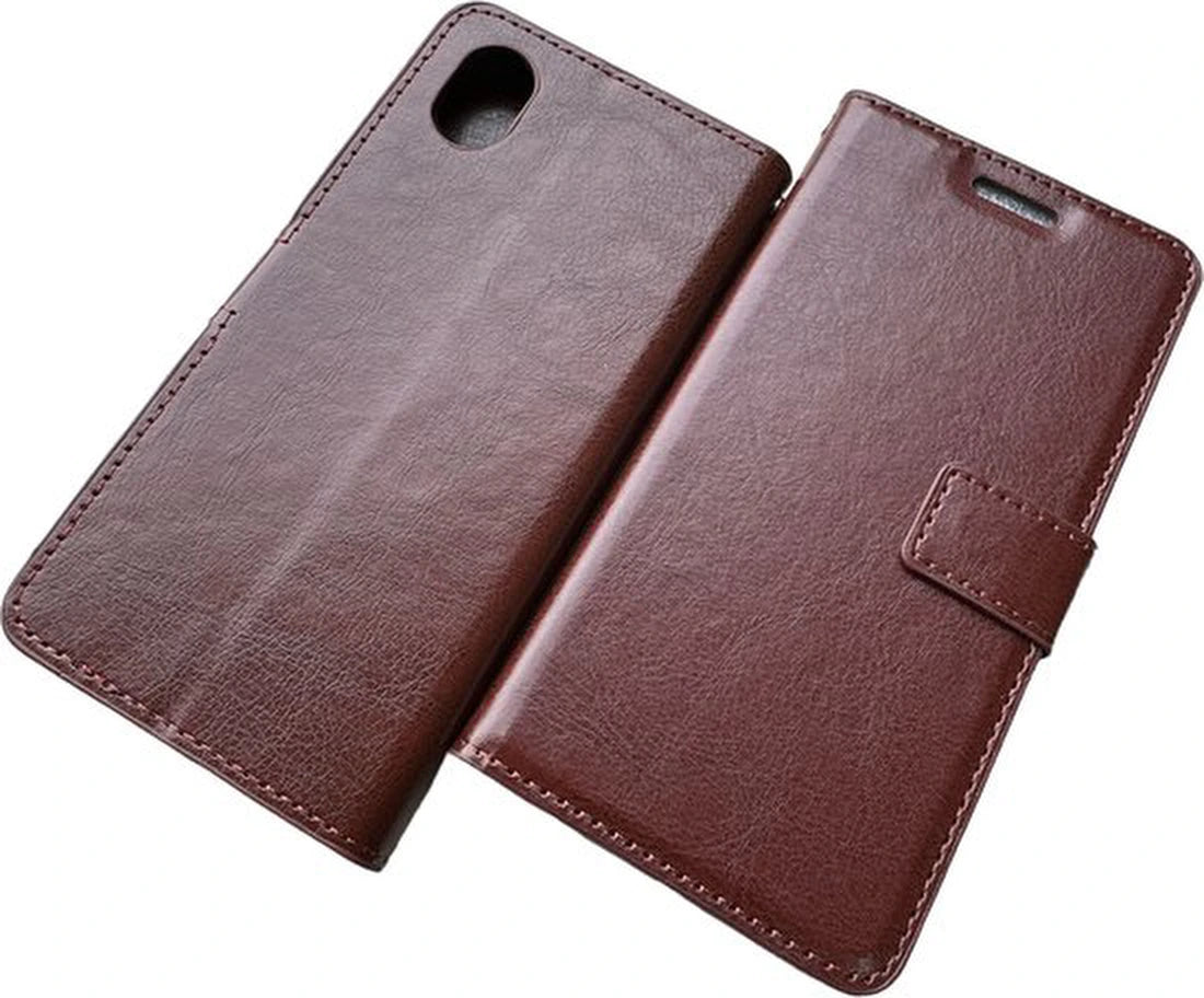 Portemonnee Book Case Hoesje Geschikt voor: Samsung Galaxy A01 Core (2020) - Bruin