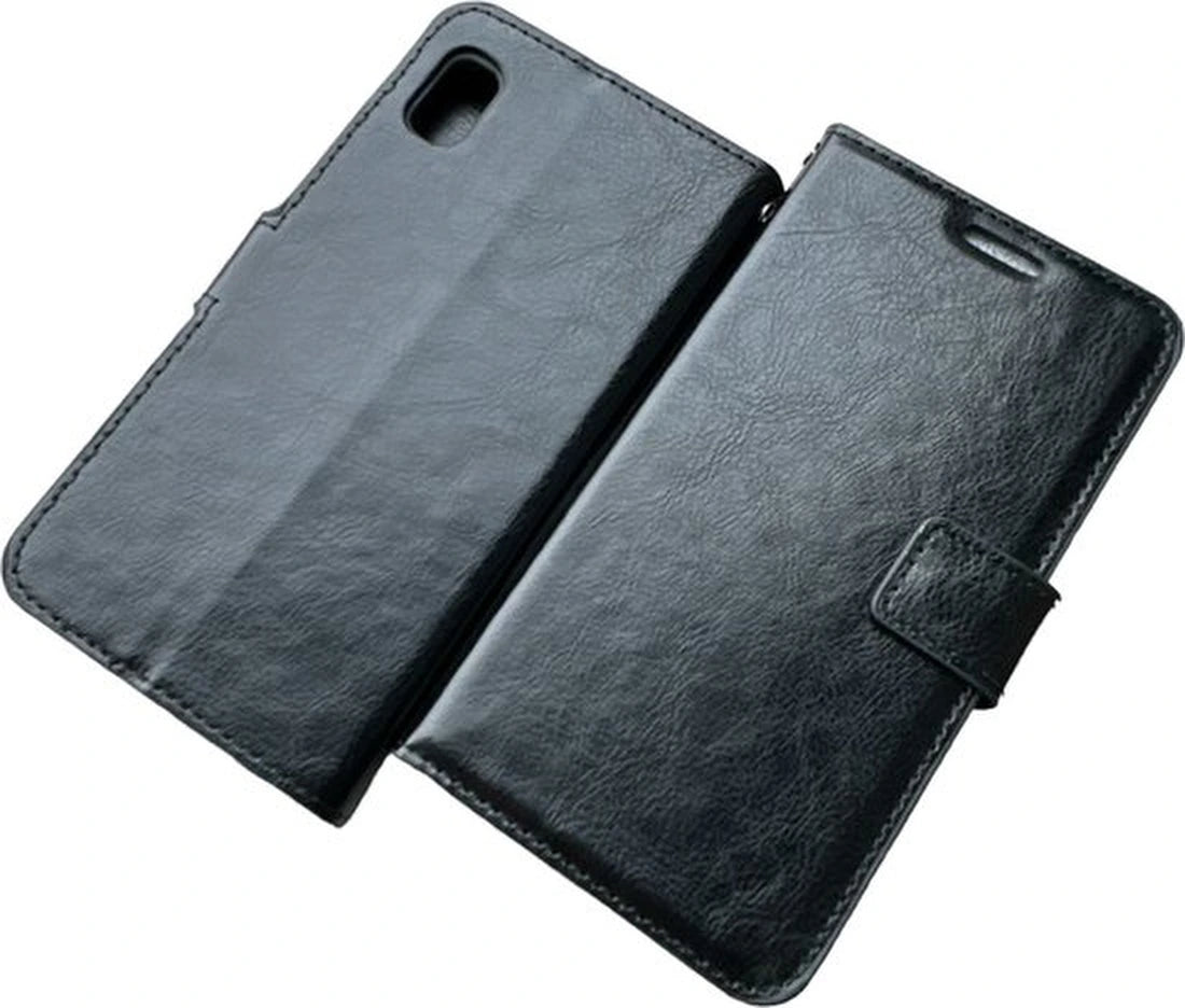 Portemonnee Book Case Hoesje Geschikt voor: Samsung Galaxy A10E - Zwart