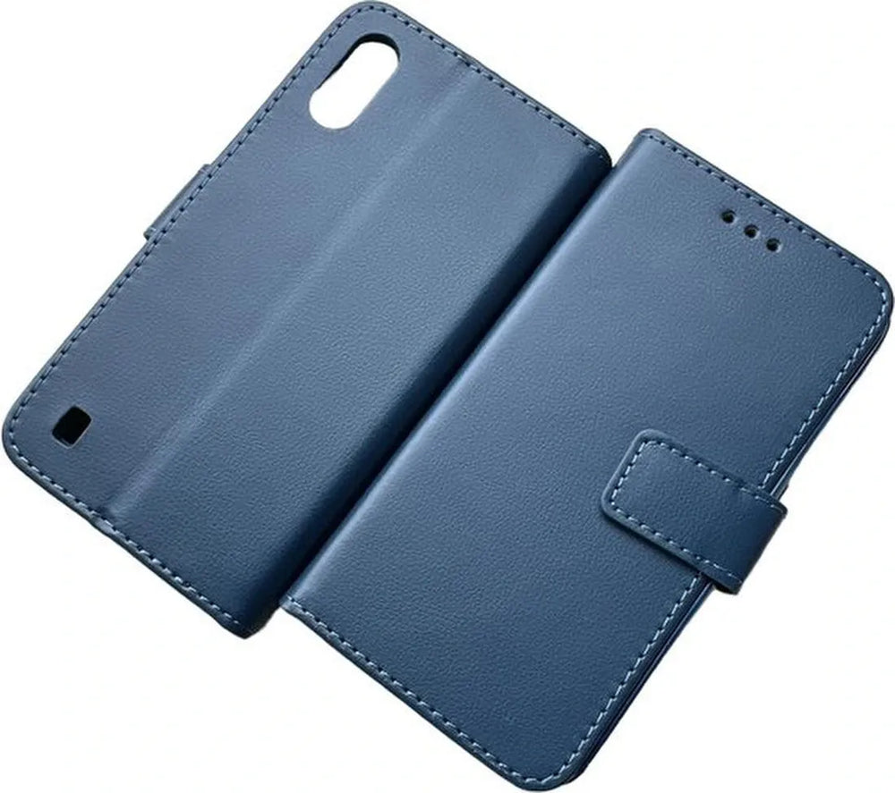 Samsung Galaxy A01 Hoesjes – Portemonnee Book Case – Pasjeshouder – Magneetsluiting – Blauw-Ilumina Benelux