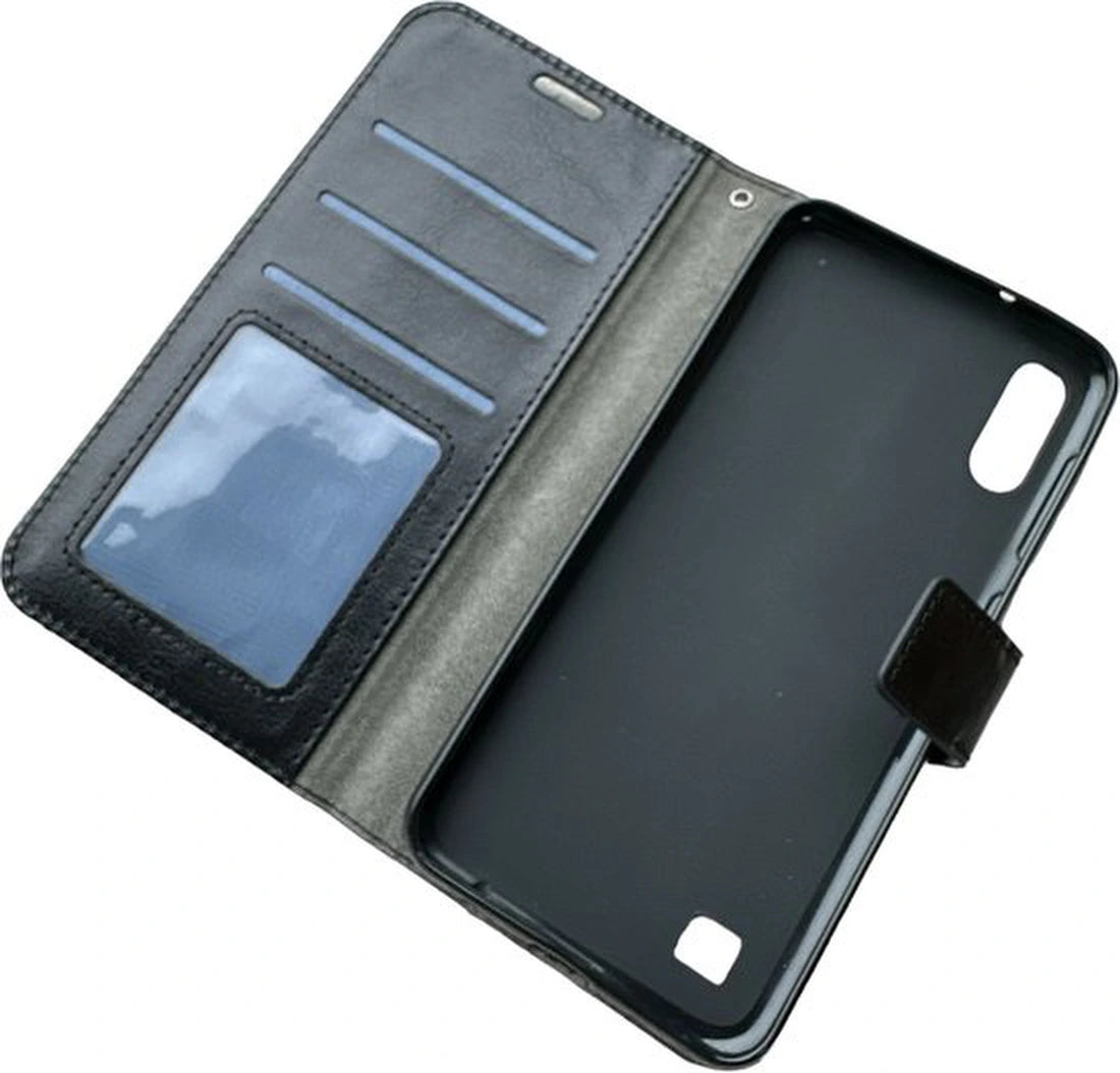 Portemonnee Book Case Hoesje Geschikt voor: Samsung Galaxy A10 - Zwart