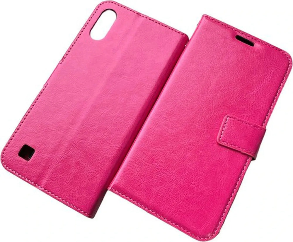 Samsung Galaxy A10 Hoesjes – Portemonnee Book Case – Pasjeshouder – Magneetsluiting – Roze-Ilumina Benelux