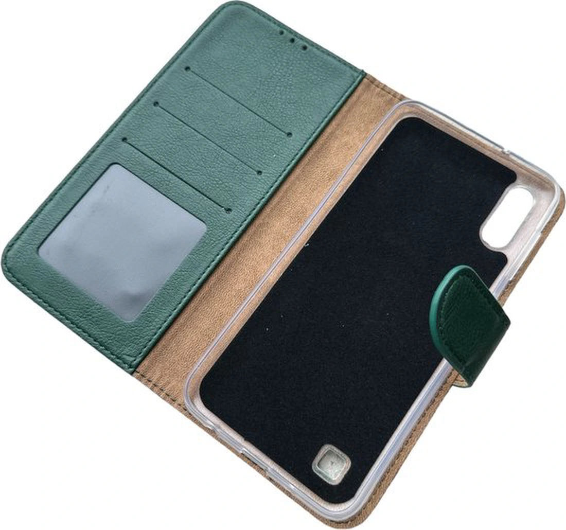 Portemonnee Book Case Hoesje Geschikt voor: Samsung Galaxy A10 - Groen