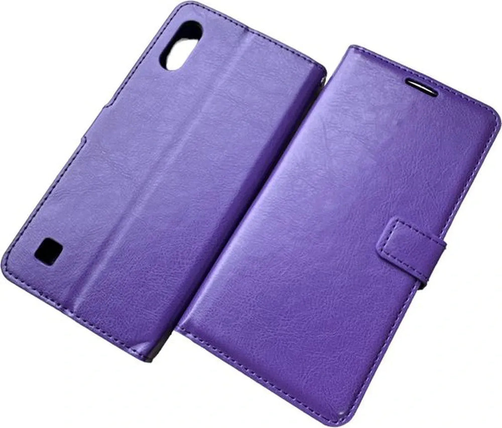 Samsung Galaxy A10 Hoesjes – Portemonnee Book Case – Pasjeshouder – Magneetsluiting – Paars-Ilumina Benelux