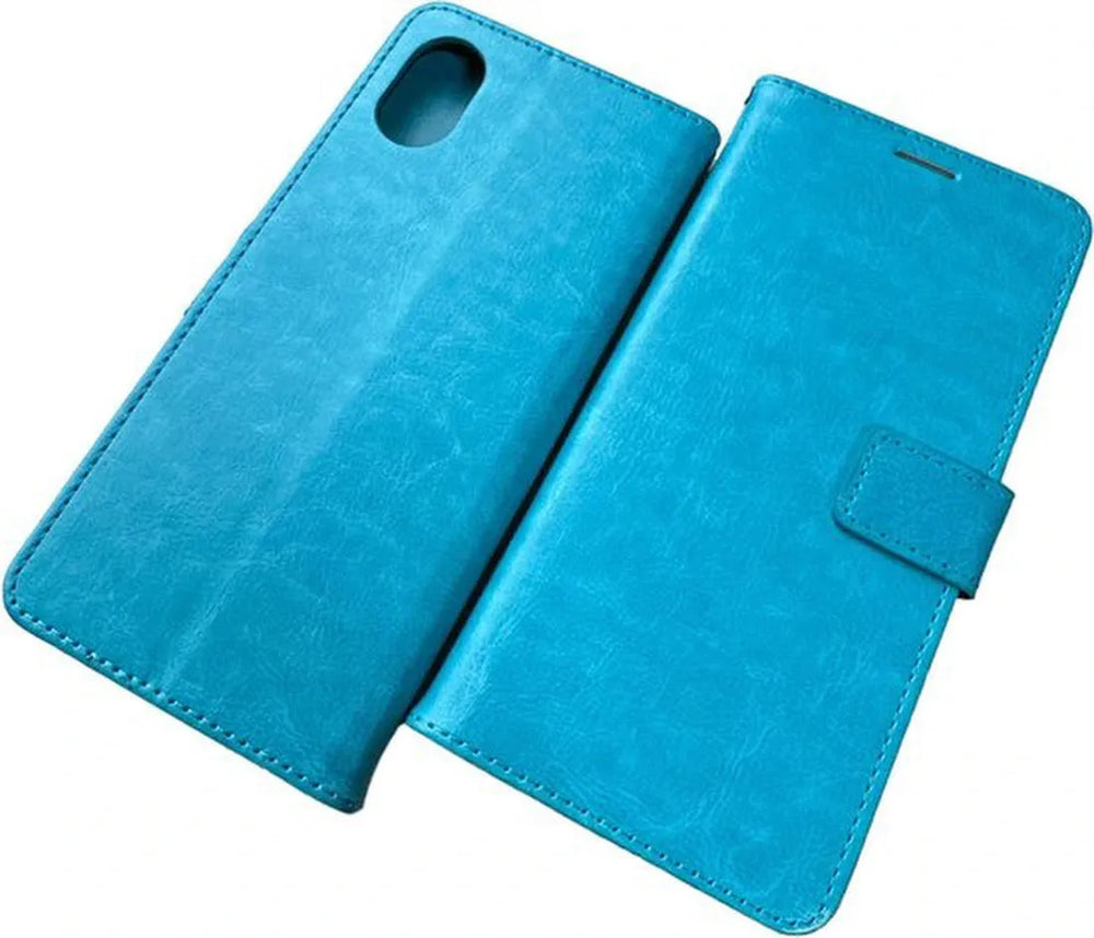 Samsung Galaxy A03 Core Hoesjes – Portemonnee Book Case – Pasjeshouder – Magneetsluiting – Turquoise-Ilumina Benelux