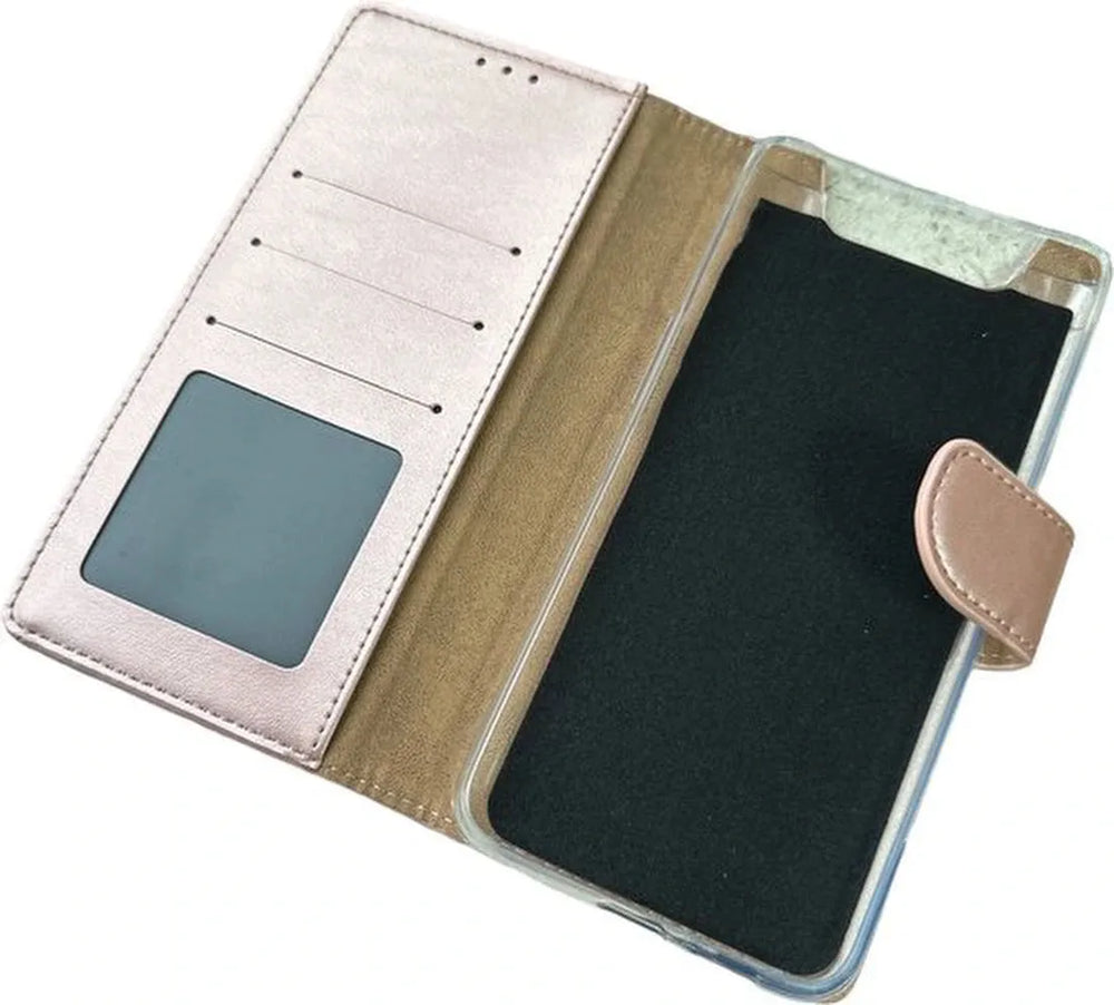Samsung Galaxy A80 Hoesjes – Portemonnee Book Case – Pasjeshouder – Magneetsluiting – Roségoud-Ilumina Benelux