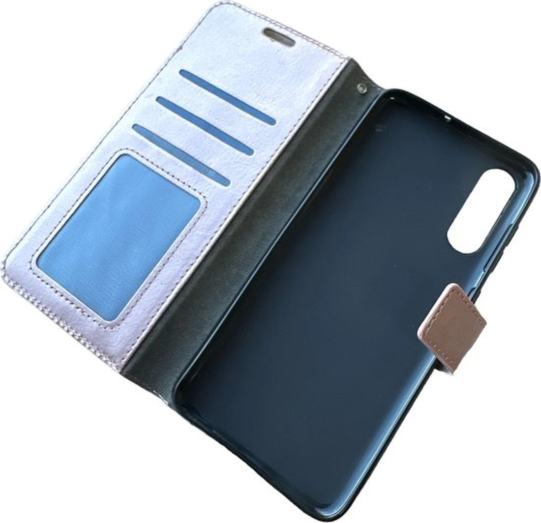 Samsung Galaxy A50 Hoesjes – Portemonnee Bookcase – Pasjeshouder – Magneetsluiting – Roségoud