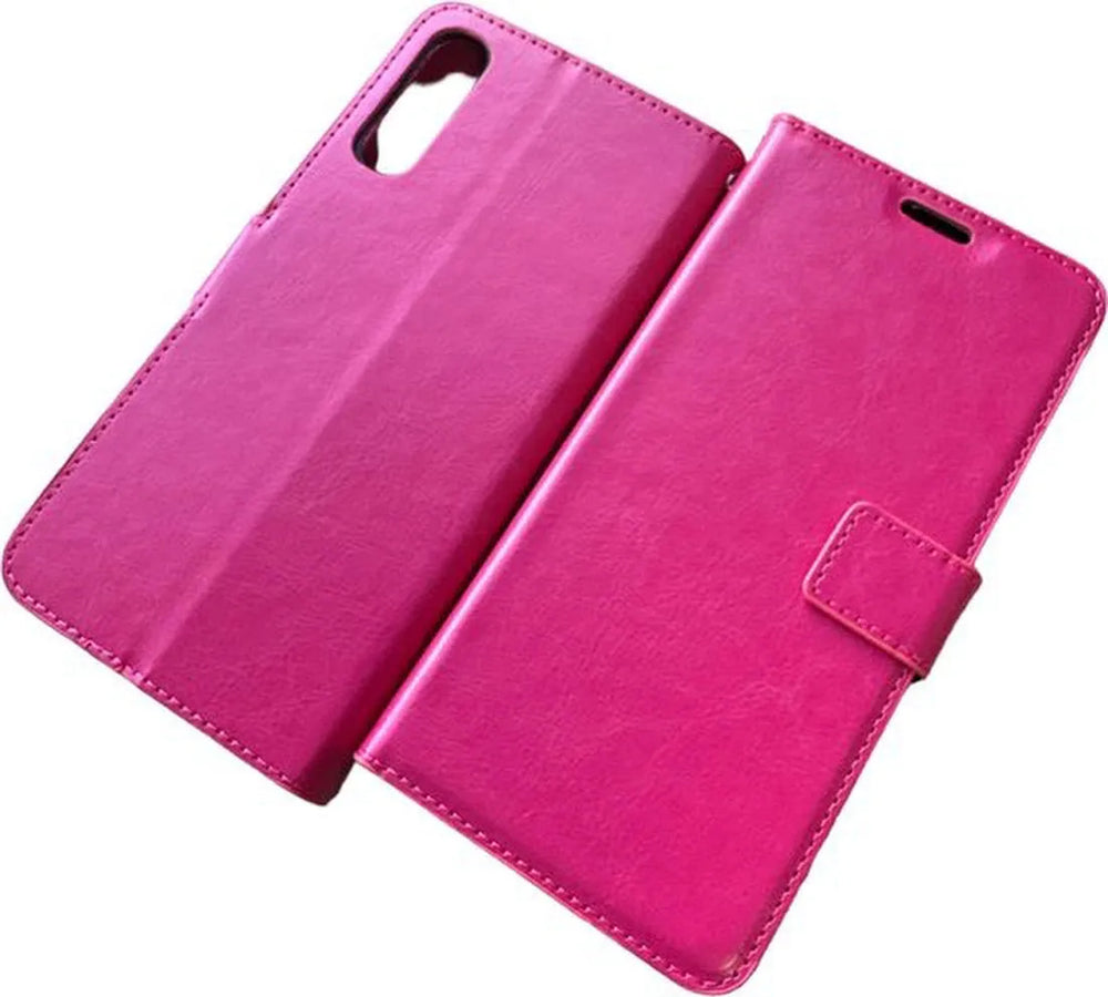 Samsung Galaxy A50 Hoesjes – Portemonnee Book Case – Pasjeshouder – Magneetsluiting – Roze-Ilumina Benelux