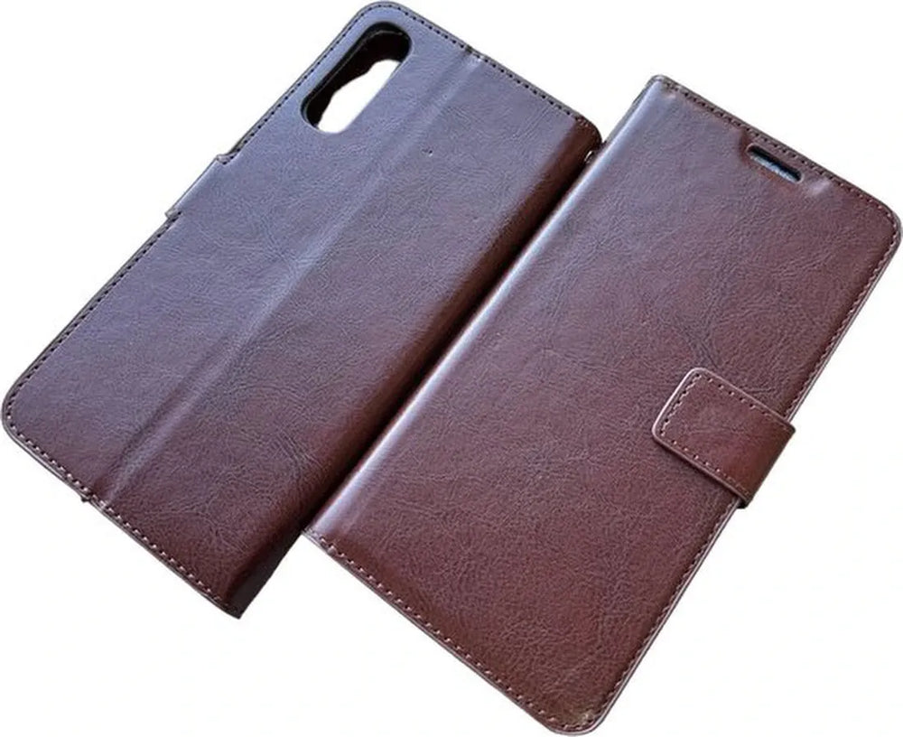 Samsung Galaxy A70/A70S Hoesjes – Portemonnee Book Case – Pasjeshouder – Magneetsluiting – Bruin-Ilumina Benelux