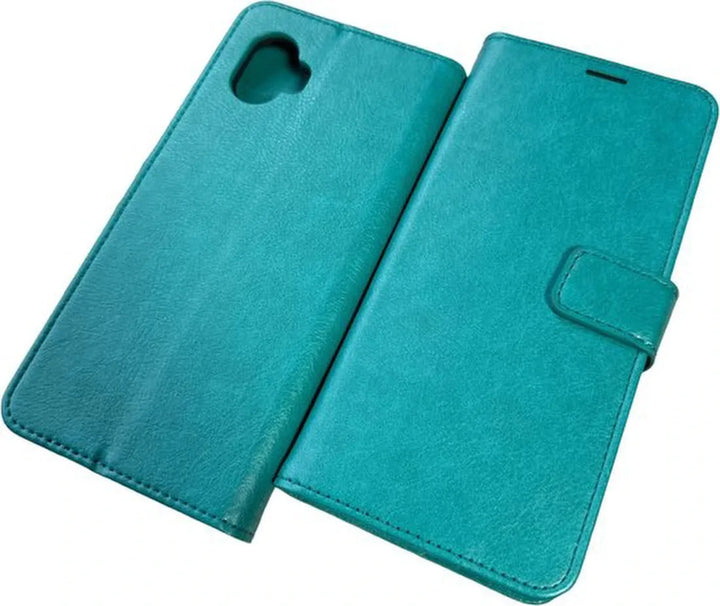 Samsung Galaxy Xcover 6 Pro Hoesjes – Portemonnee Book Case – Pasjeshouder – Magneetsluiting – Turquoise-Ilumina Benelux