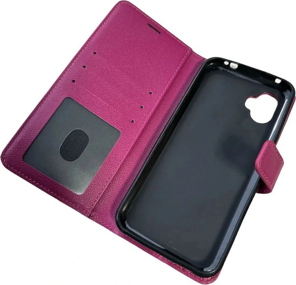 Samsung Galaxy Xcover 6 Pro Hoesjes – Portemonnee Book Case – Pasjeshouder – Magneetsluiting – Roze-Ilumina Benelux