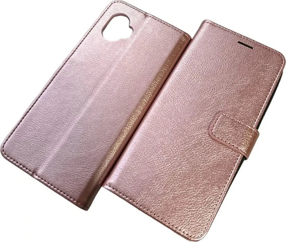 Samsung Galaxy Xcover 6 Pro Hoesjes – Portemonnee Hoes – Pasjeshouder – 2 Pack Screenprotector – Roségoud-Ilumina Benelux