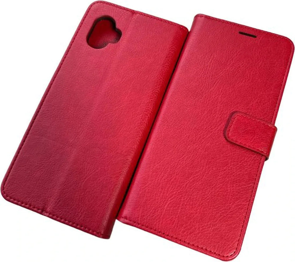 Samsung Galaxy Xcover 6 Pro Hoesjes – Portemonnee Hoes – Pasjeshouder – 2 Pack Screenprotector – Rood-Ilumina Benelux