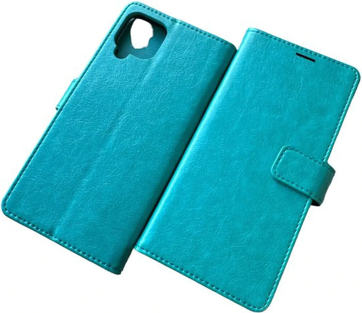 Samsung Galaxy M53 Hoesjes – Portemonnee Hoes – 2 Pack Screenprotector – Pasjeshouder – Turquoise-Ilumina Benelux