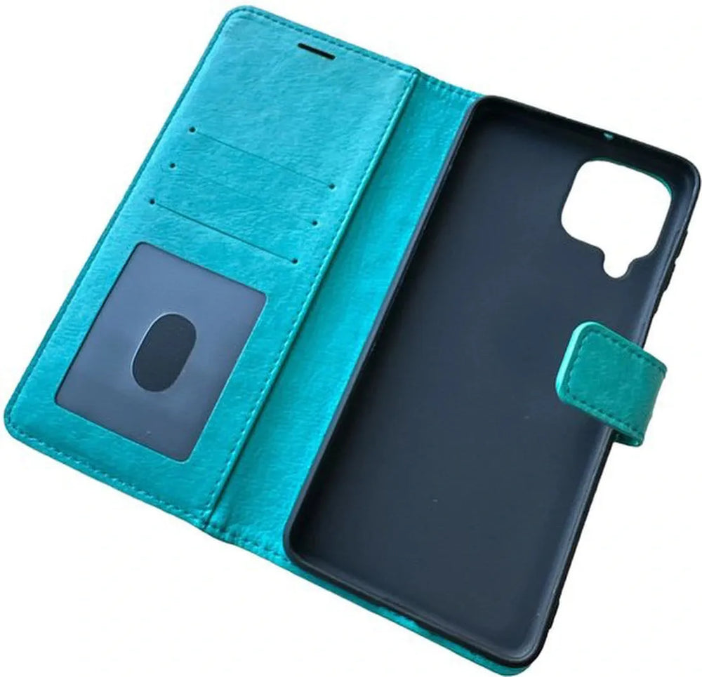 Samsung Galaxy M53 Hoesjes – Portemonnee Hoes – 2 Pack Screenprotector – Pasjeshouder – Turquoise-Ilumina Benelux