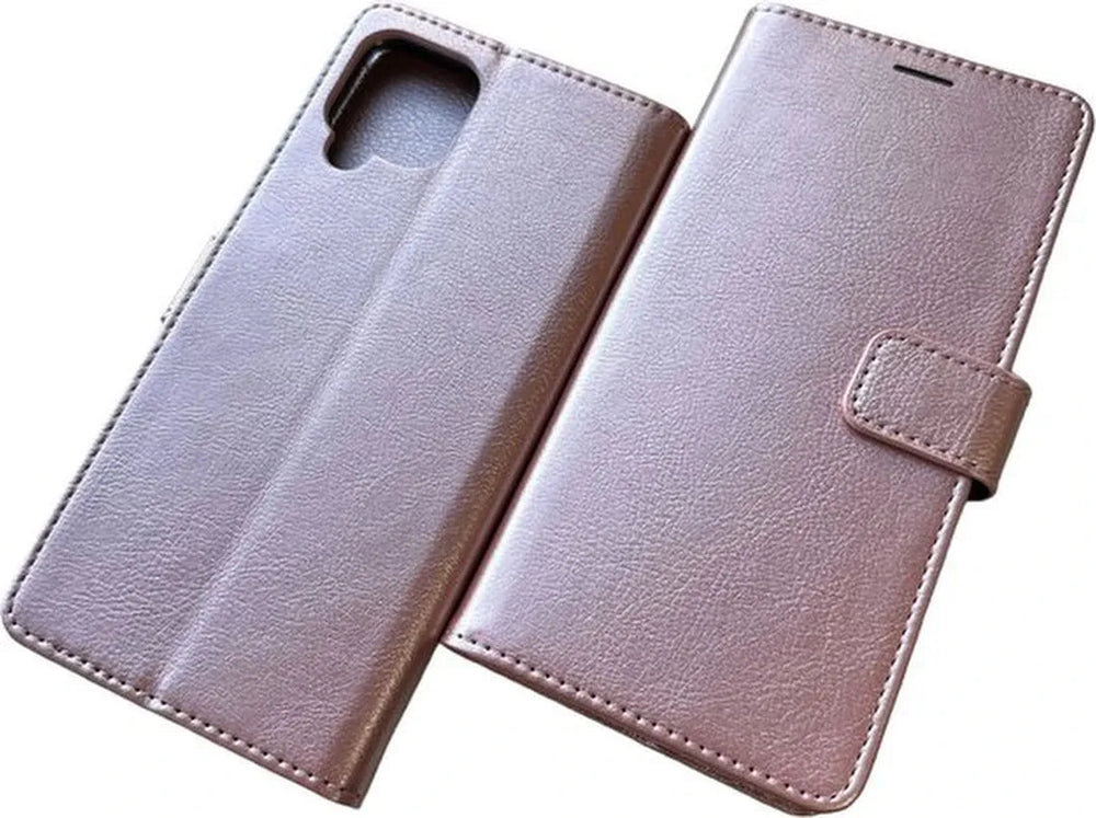 Samsung Galaxy M53 Hoesjes – Portemonnee Hoes – 2 Pack Screenprotector – Pasjeshouder – Roségoud-Ilumina Benelux