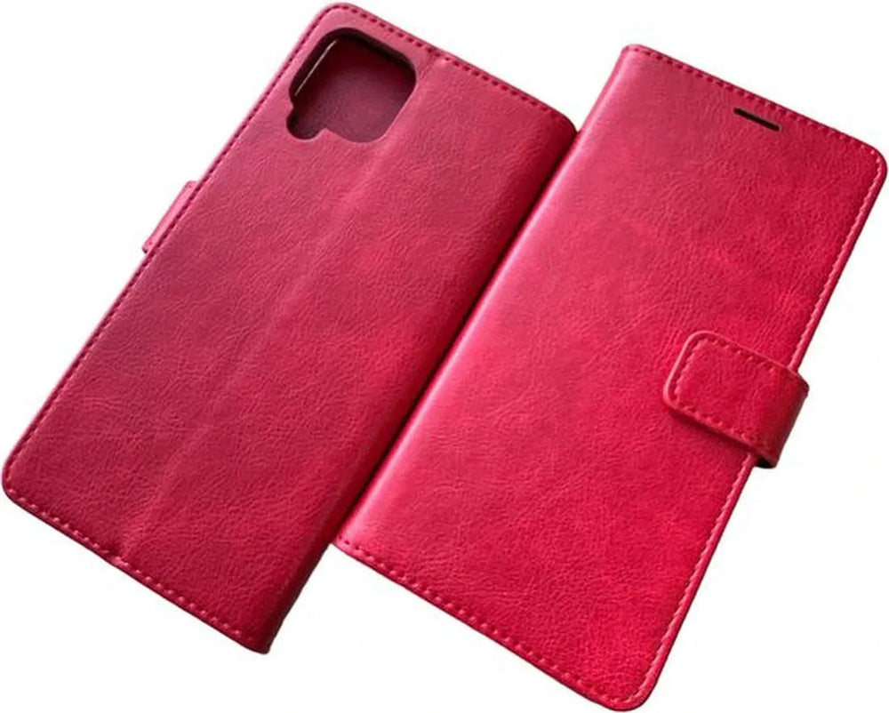 Samsung Galaxy M53 Hoesjes – Portemonnee Hoes – Pasjeshouder – 2 Pack Screenprotector – Rood-Ilumina Benelux