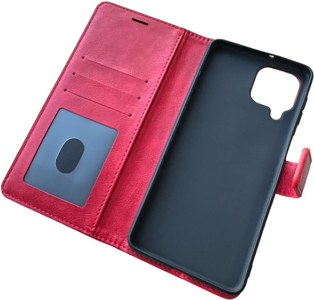 Samsung Galaxy M53 Hoesjes – Portemonnee Hoes – Pasjeshouder – 2 Pack Screenprotector – Rood-Ilumina Benelux