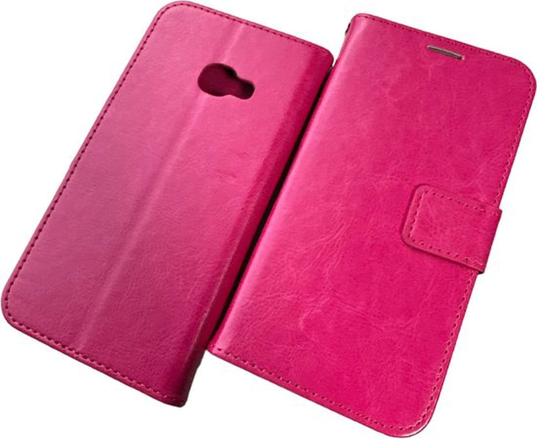 Samsung Galaxy Xcover 4/4S Hoesjes – Portemonnee Hoes – 2 Pack Screenprotector – Pasjeshouder – Roze