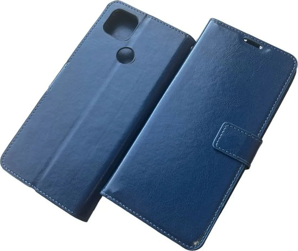 Motorola Moto G9 Power Hoesjes – Portemonnee Book Case – Magneetsluiting – 2x Screenprotector – Blauw-Ilumina Benelux