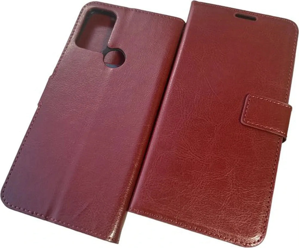 Motorola Moto G10/G20/G30 Hoesjes – Portemonnee Book Case – Pasjeshouder – Magneetsluiting – Bruin-Ilumina Benelux