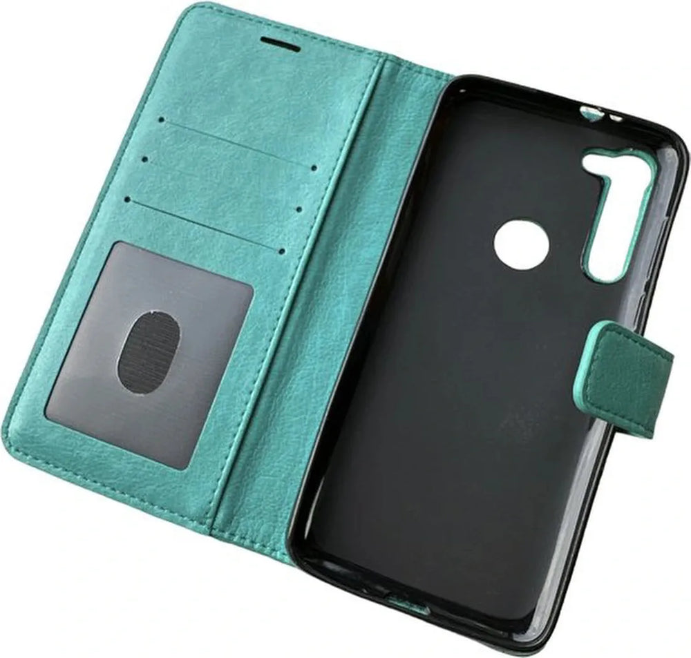 Motorola Moto G8 Power Hoesjes – Portemonnee Book Case – Pasjeshouder – Magneetsluiting – Mint Groen-Ilumina Benelux