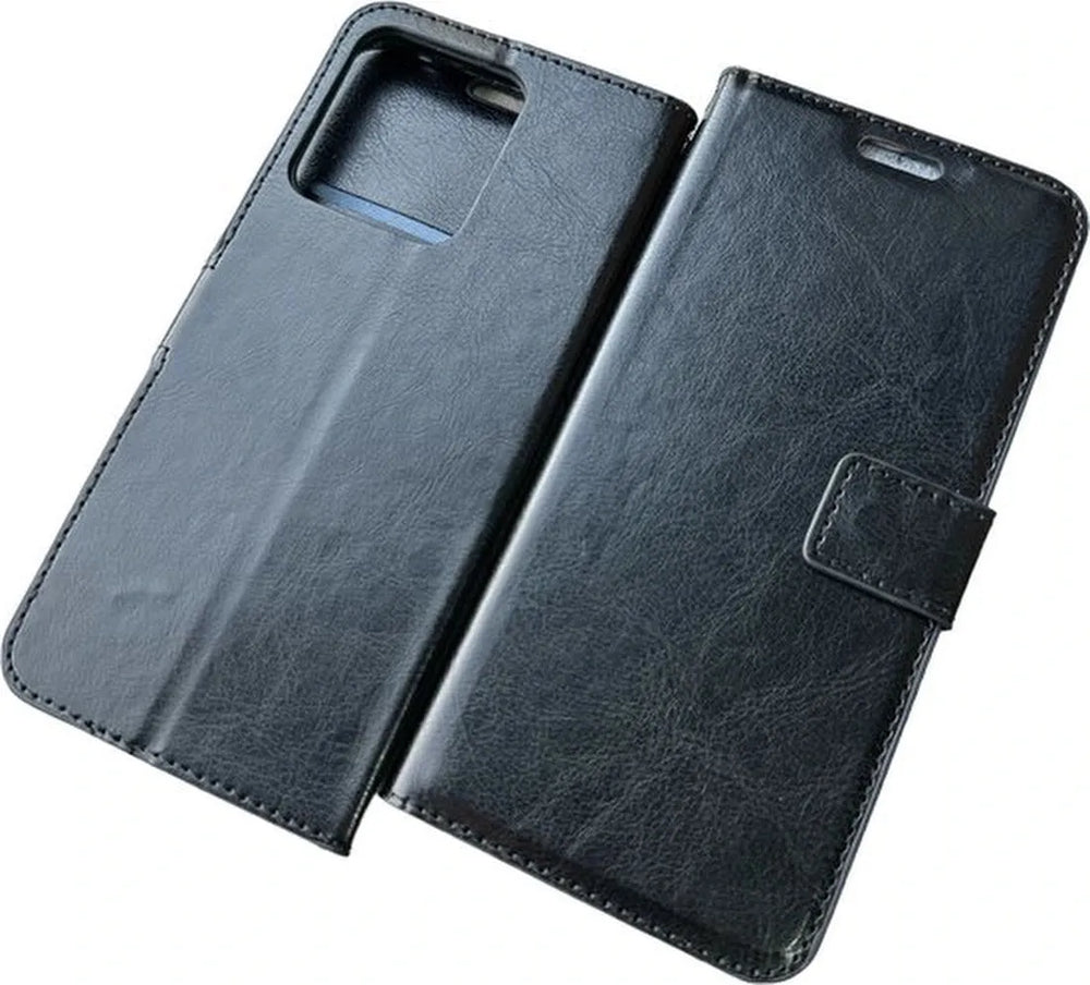 Motorola Moto Edge 40 Hoesjes – Portemonnee Book Case – Pasjeshouder – Magneetsluiting – Zwart-Ilumina Benelux