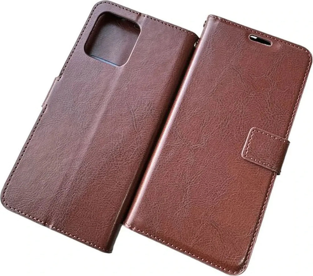 Motorola Moto Edge 40 Pro Hoesjes – Portemonnee Book Case – Pasjeshouder – Magneetsluiting – Bruin-Ilumina Benelux