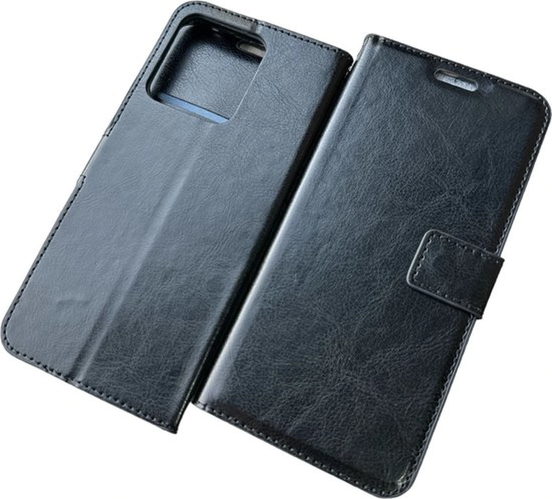 Motorola Moto Edge 40 Hoesjes – Portemonnee Book Case – Pasjeshouder – 2x Screenprotector – Zwart