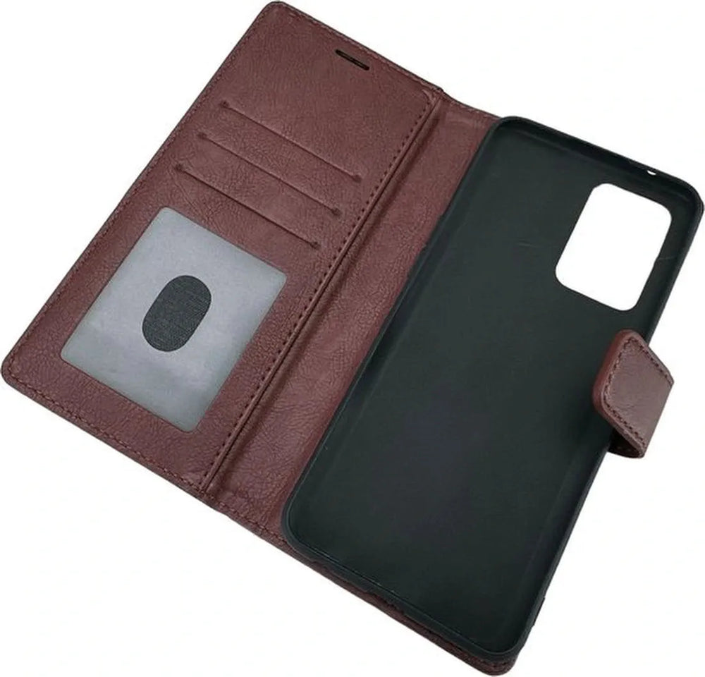 Oppo Reno 7 5G Hoesjes – Portemonnee Bookcase – Pasjeshouder – Magneetsluiting – Bruin-Ilumina Benelux