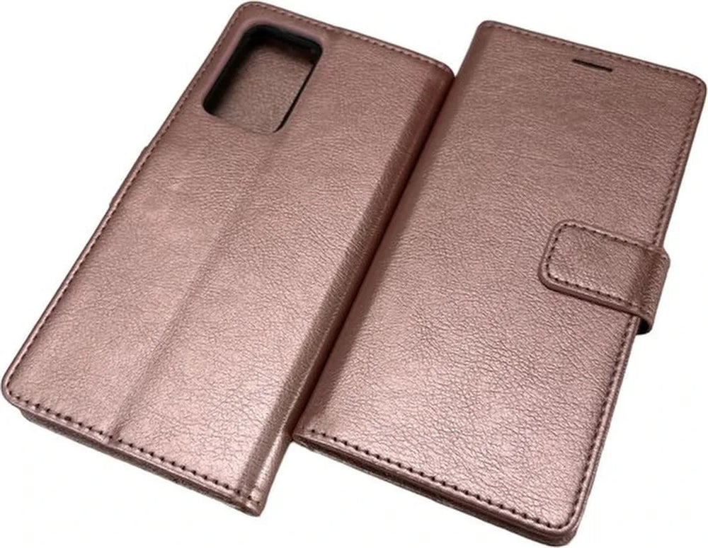 Oppo Reno 7 5G Hoesjes – Portemonnee Book Case – Pasjeshouder – Magneetsluiting – Roségoud-Ilumina Benelux