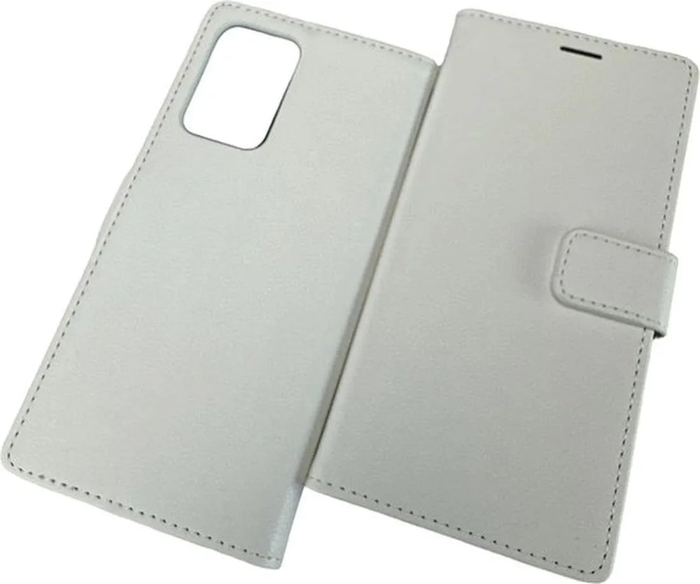 Oppo Reno 7 5G Hoesjes – Portemonnee Bookcase – Pasjeshouder – Magneetsluiting – Wit-Ilumina Benelux