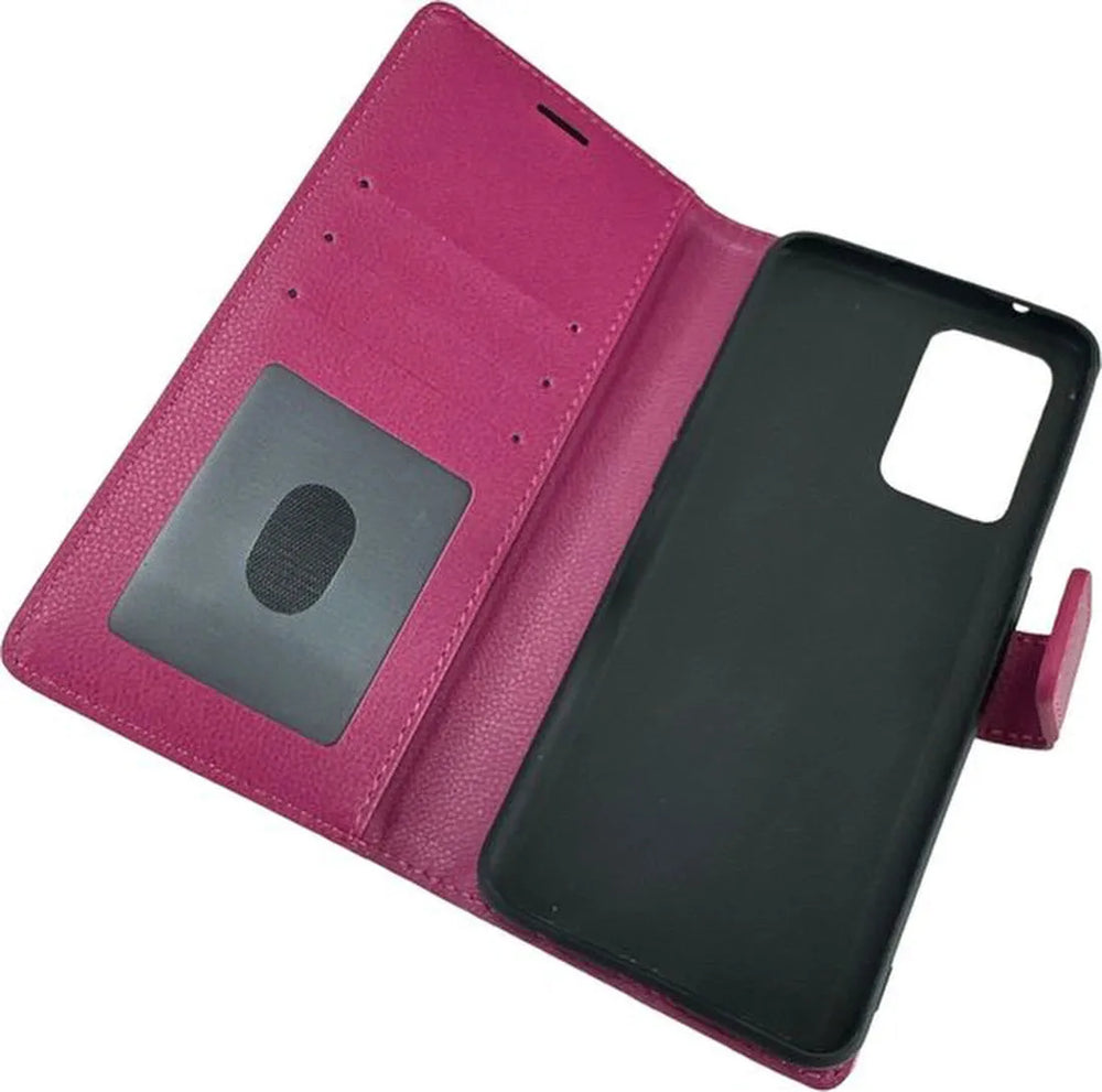Oppo Reno 7 5G Hoesjes – Portemonnee Bookcase – Pasjeshouder – 2x Screenprotector Gehard Glas – Roze-Ilumina Benelux