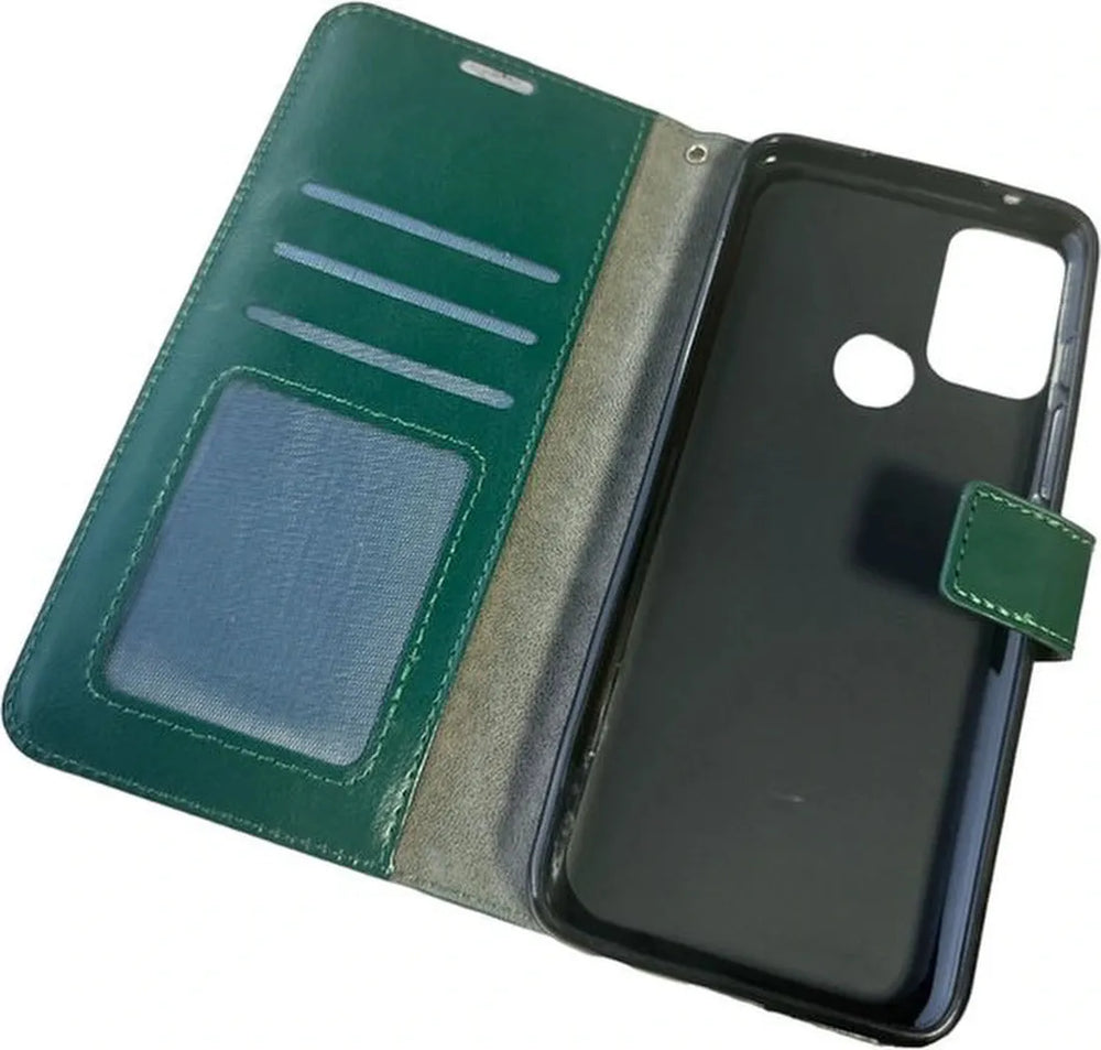 Oppo A53 Hoesjes – Portemonnee Book Case – Pasjeshouder – Magneetsluiting – Groen-Ilumina Benelux