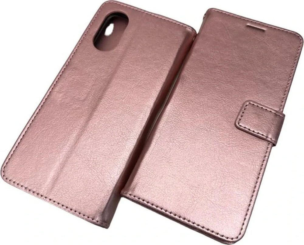 Oppo A78 5G Hoesjes – Portemonnee Bookcase – Pasjeshouder – Magneetsluiting – Roségoud-Ilumina Benelux