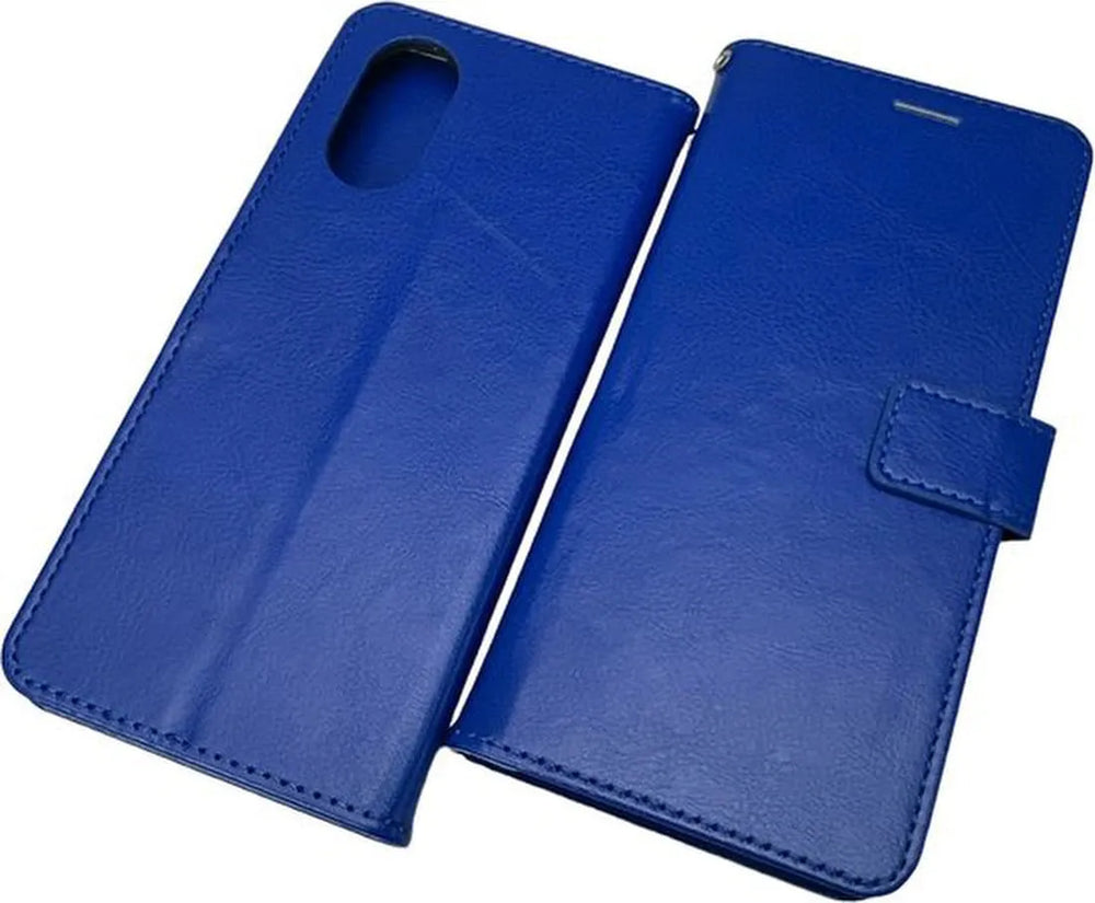 Oppo A78 5G Hoesjes – Portemonnee Book Case – Pasjeshouder – Magneetsluiting – Blauw-Ilumina Benelux