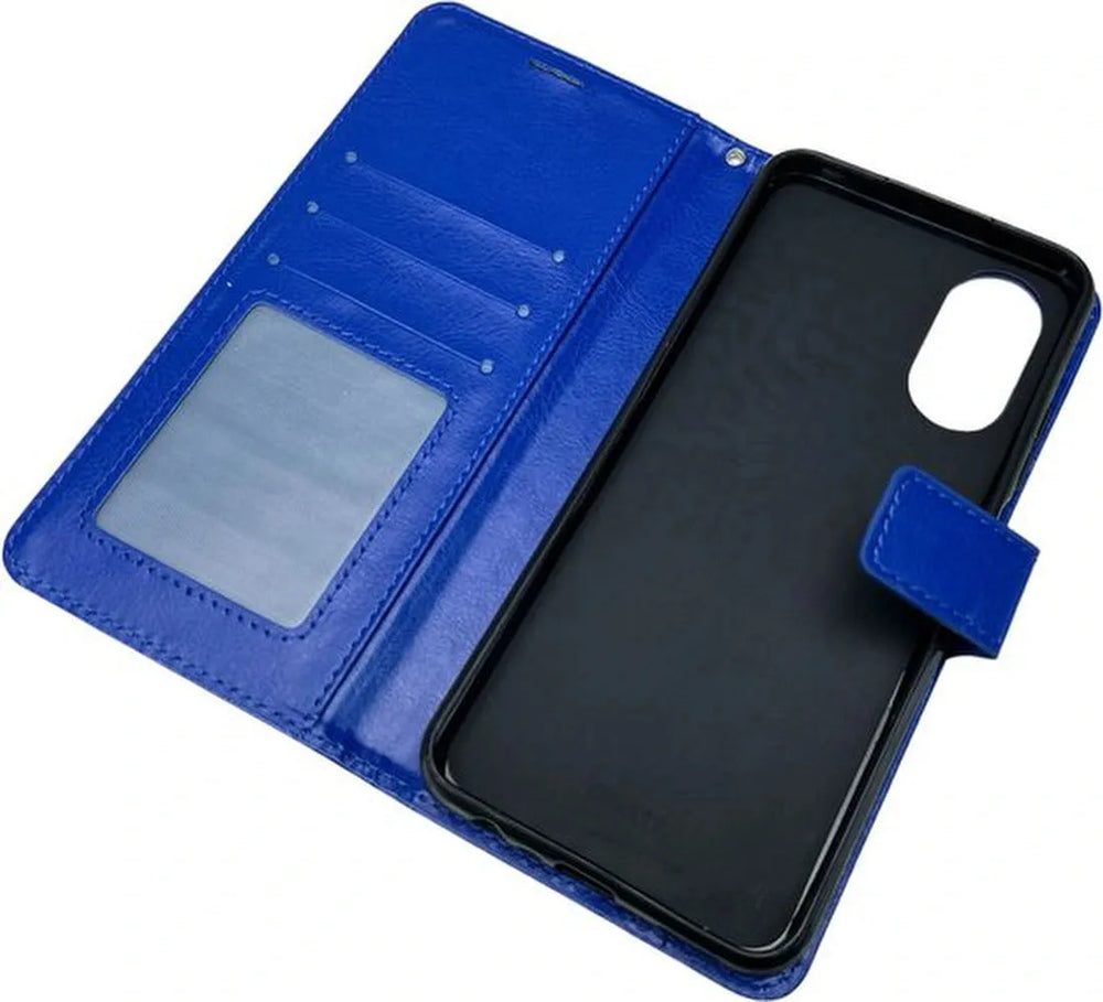 Oppo A78 5G Hoesjes – Portemonnee Book Case – Pasjeshouder – Magneetsluiting – Blauw-Ilumina Benelux