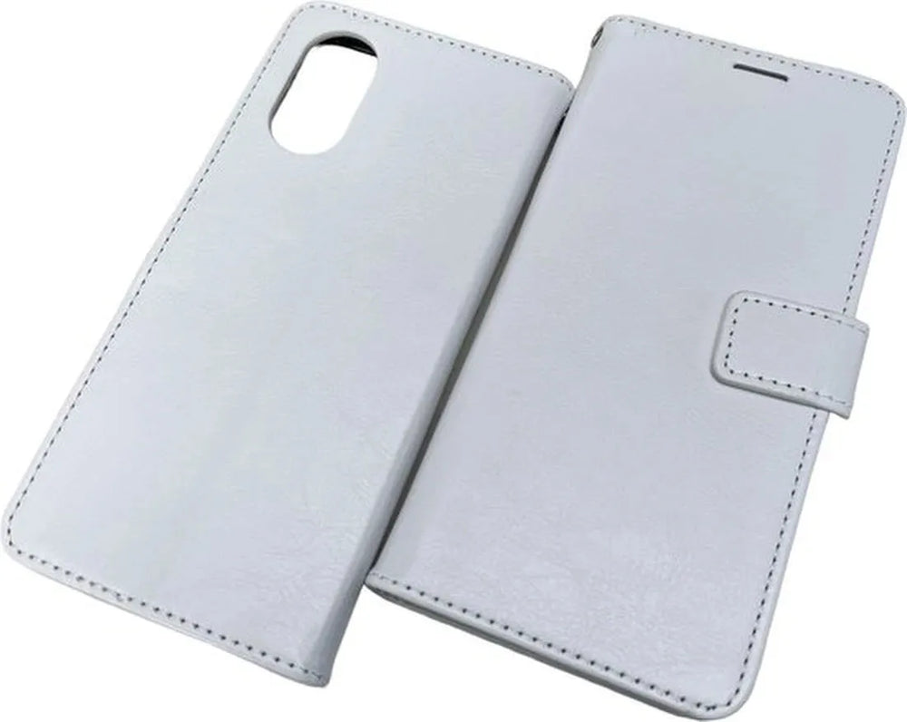 Oppo A78 5G Hoesjes – Portemonnee Bookcase – Pasjeshouder – Magneetsluiting – Wit-Ilumina Benelux