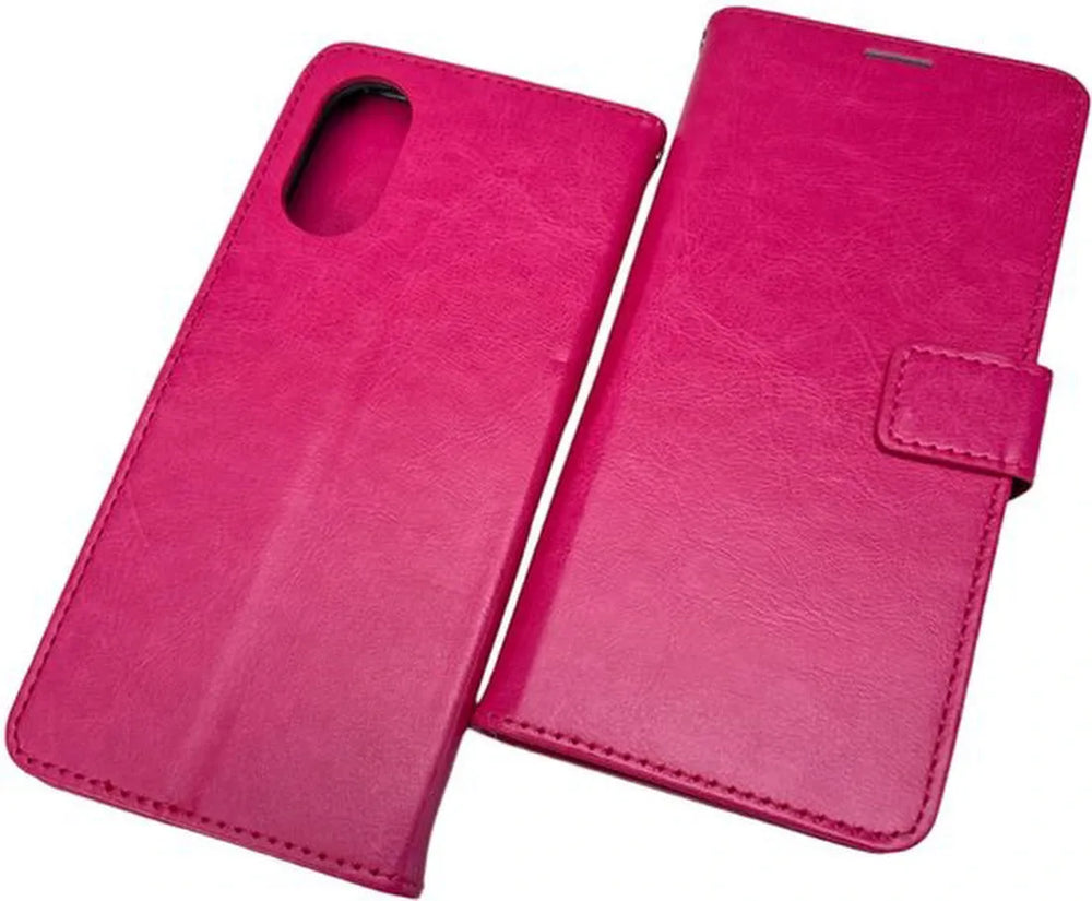 OPPO Reno 8T 4G Hoesjes – Portemonnee Bookcase – Pasjeshouder – Magneetsluiting – Roze-Ilumina Benelux