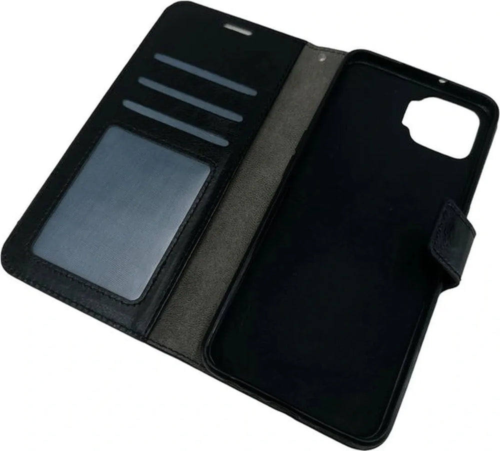 Oppo A73 5G Hoesjes – Portemonnee Bookcase – Pasjeshouder – Magneetsluiting – Zwart-Ilumina Benelux