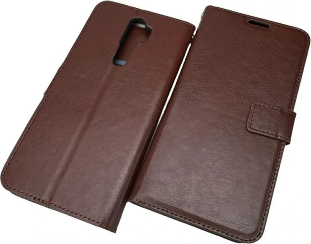Oppo A9 2020 Hoesjes – Portemonnee Book Case – Pasjeshouder – Magneetsluiting – Bruin-Ilumina Benelux